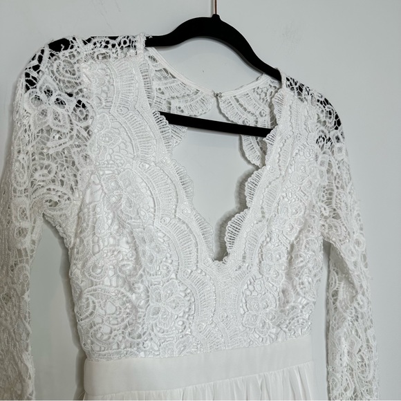 Lulus Awaken My Love White Long Sleeve Lace Maxi Dress - Picture 5 of 12